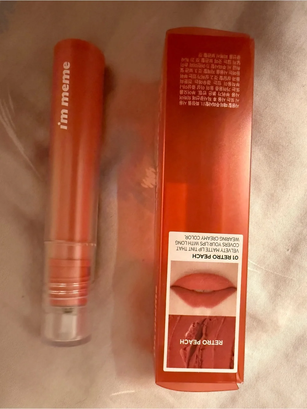 I'm Meme Lip Silhouette Matte Velvet Lip Tint 01 Retro Peach 4 mL Long-lasting